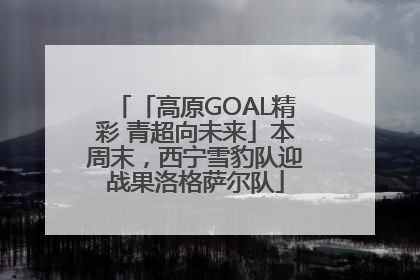 「高原GOAL精彩 青超向未来」本周末，西宁雪豹队迎战果洛格萨尔队