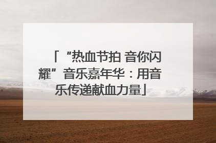 “热血节拍 音你闪耀”音乐嘉年华：用音乐传递献血力量