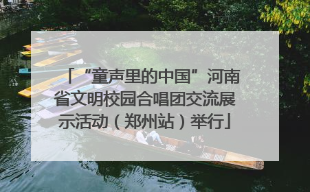 “童声里的中国”河南省文明校园合唱团交流展示活动（郑州站）举行