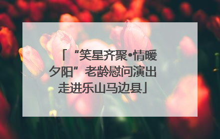 “笑星齐聚•情暖夕阳”老龄慰问演出走进乐山马边县