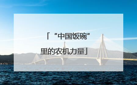 “中国饭碗”里的农机力量