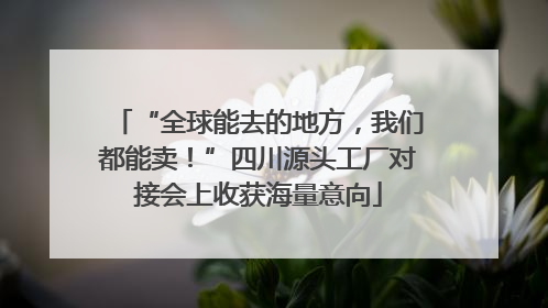 “全球能去的地方，我们都能卖！”四川源头工厂对接会上收获海量意向