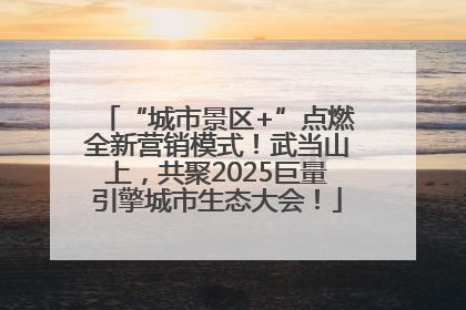 “城市景区+”点燃全新营销模式！武当山上，共聚2025巨量引擎城市生态大会！