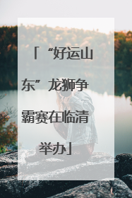 “好运山东”龙狮争霸赛在临清举办