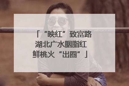 “映红”致富路 湖北广水胭脂红鲜桃火“出圈”