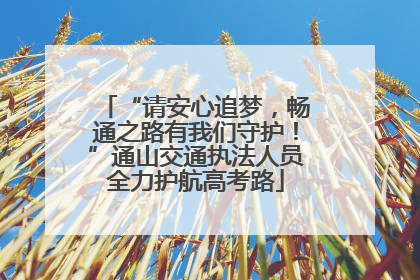 “请安心追梦，畅通之路有我们守护！”通山交通执法人员全力护航高考路