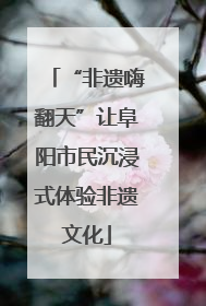 “非遗嗨翻天”让阜阳市民沉浸式体验非遗文化
