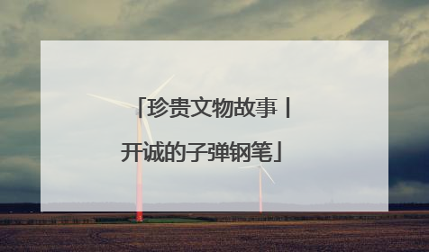 珍贵文物故事丨开诚的子弹钢笔