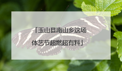 玉山县南山乡这场体艺节超燃超有料