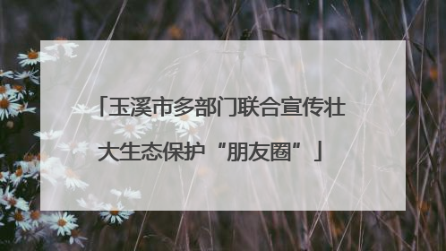 玉溪市多部门联合宣传壮大生态保护“朋友圈”