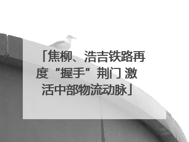 焦柳、浩吉铁路再度“握手”荆门 激活中部物流动脉