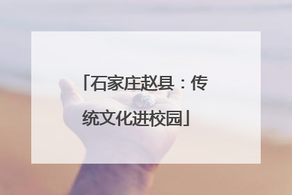 石家庄赵县：传统文化进校园