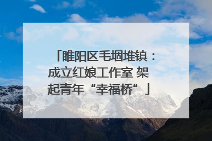 睢阳区毛堌堆镇：成立红娘工作室 架起青年“幸福桥”