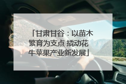 甘肃甘谷：以苗木繁育为支点 撬动花牛苹果产业新发展