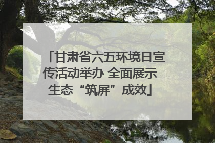 甘肃省六五环境日宣传活动举办 全面展示生态“筑屏”成效