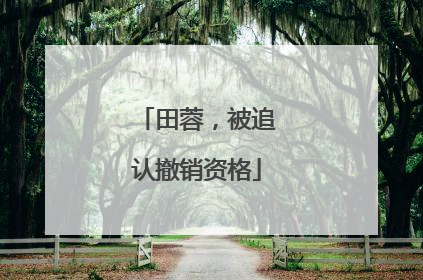 田蓉，被追认撤销资格