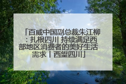 百威中国副总裁朱江柳：扎根四川 持续满足西部地区消费者的美好生活需求丨西望四川