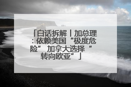 白话拆解丨加总理：依赖美国“极度危险” 加拿大选择“转向欧亚”