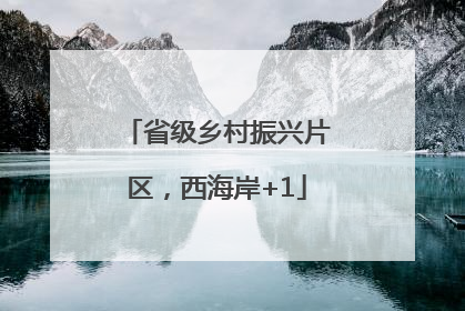 省级乡村振兴片区，西海岸+1