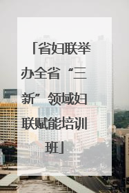 省妇联举办全省“三新”领域妇联赋能培训班