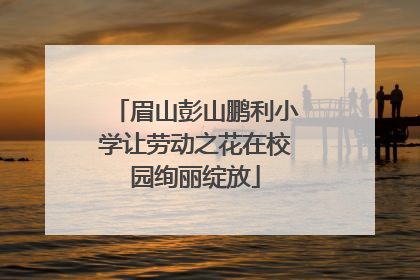 眉山彭山鹏利小学让劳动之花在校园绚丽绽放