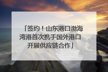 签约！山东港口渤海湾港首次携手国外港口开展供应链合作