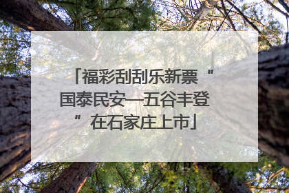 福彩刮刮乐新票“国泰民安—五谷丰登”在石家庄上市