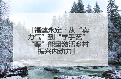 福建永定：从“卖力气”到“学手艺”“赈”能量激活乡村振兴内动力