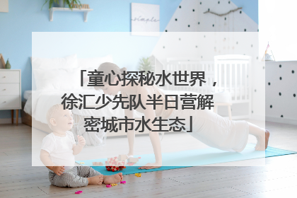 童心探秘水世界，徐汇少先队半日营解密城市水生态