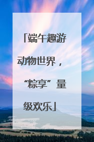 端午趣游动物世界，“粽享”量级欢乐