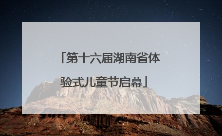 第十六届湖南省体验式儿童节启幕