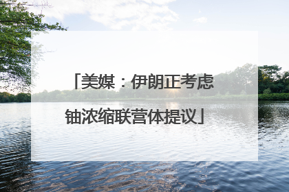 美媒：伊朗正考虑铀浓缩联营体提议