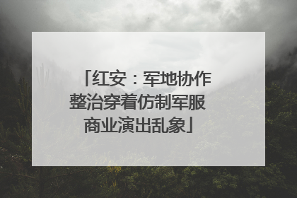 红安：军地协作整治穿着仿制军服商业演出乱象
