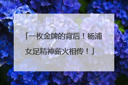 一枚金牌的背后！杨浦女足精神薪火相传！