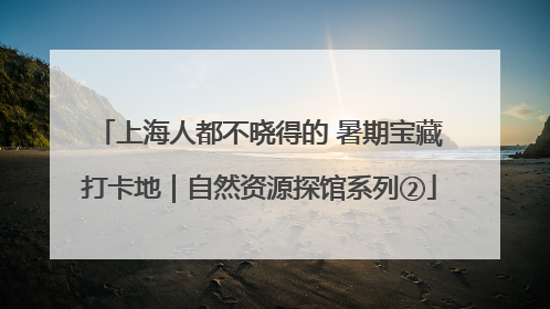 上海人都不晓得的 暑期宝藏打卡地｜自然资源探馆系列②