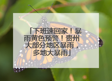下班速回家！暴雨黄色预警！贵州大部分地区暴雨，多地大暴雨