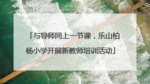 与导师同上一节课，乐山柏杨小学开展新教师培训活动