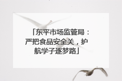 东平市场监管局：严把食品安全关，护航学子逐梦路