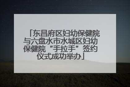 东昌府区妇幼保健院与六盘水市水城区妇幼保健院“手拉手”签约仪式成功举办