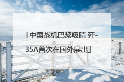 中国战机巴黎吸睛 歼-35A首次在国外展出