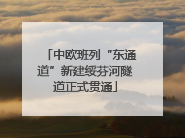 中欧班列“东通道”新建绥芬河隧道正式贯通
