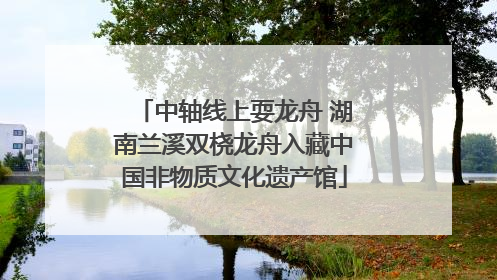 中轴线上耍龙舟 湖南兰溪双桡龙舟入藏中国非物质文化遗产馆