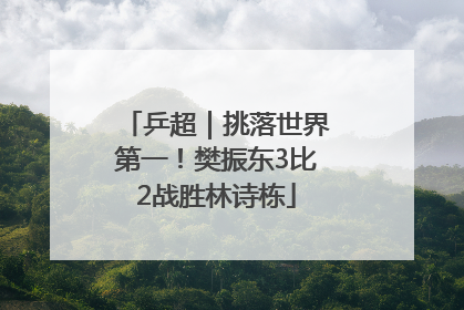 乒超｜挑落世界第一！樊振东3比2战胜林诗栋