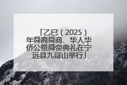 乙巳（2025）年舜裔舜商、华人华侨公祭舜帝典礼在宁远县九嶷山举行