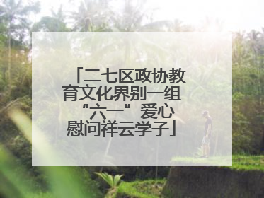 二七区政协教育文化界别一组 “六一”爱心慰问祥云学子