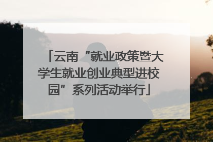云南“就业政策暨大学生就业创业典型进校园”系列活动举行
