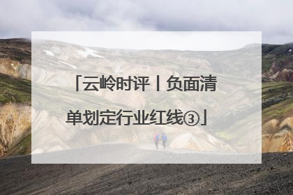 云岭时评丨负面清单划定行业红线③