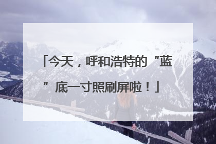 今天，呼和浩特的“蓝”底一寸照刷屏啦！