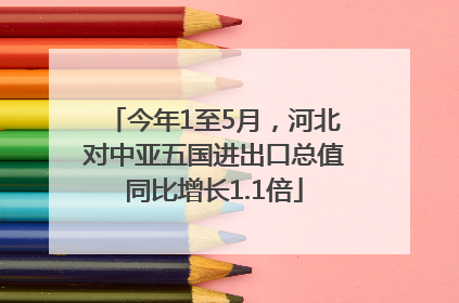 今年1至5月，河北对中亚五国进出口总值同比增长1.1倍