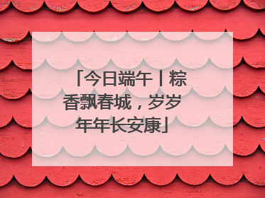 今日端午丨粽香飘春城，岁岁年年长安康